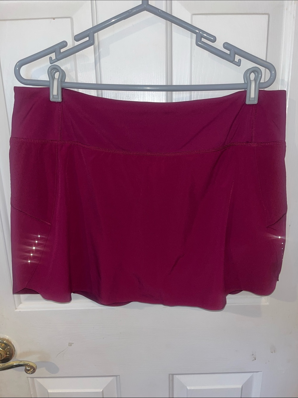 Athleta Magenta Skort XL Athletic Golf Tennis Skirt Zip Pocket